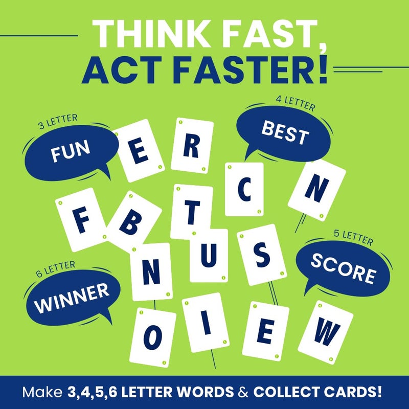 BINCA Fletter Word Games for Kids 8-12, Educational Card Games, Kids Birthday Party Favor, 8 Year Old Girl Birthday Gift, Fun Fast-Paced Vocabulary Challenge For Game Night, Travel Gifts Ages 8 9 10 Yrs - Image 3